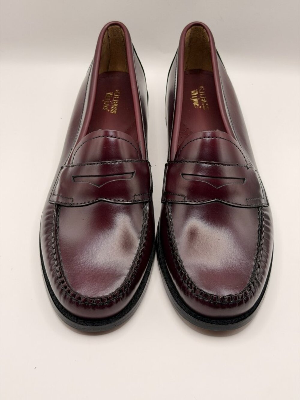 G.H.BASS Womens Whitney Weejuns® Wine Penny Loafer Sz 11 - Picture 3 of 10